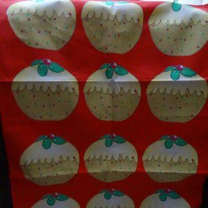 CHRISTOPHER VINE DESIGN Plum Pudding Cotton Tea Towel